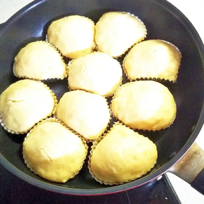 酒粕で作る♪甘酒蒸しパン（フライパン蒸し）